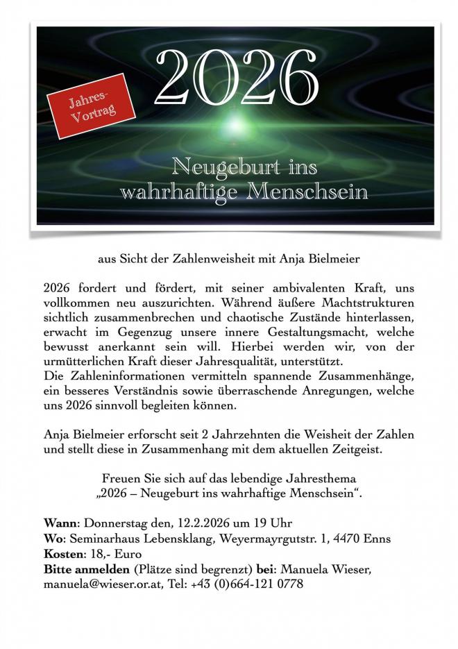 Einaldung Jahresvortrag Enns